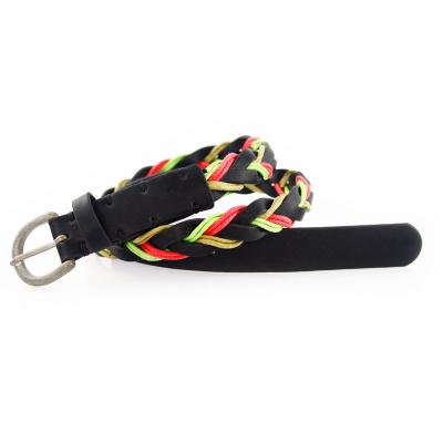 China New Adjustable Belt Design Twist Shape Round Buckle Colorful Slim Lady For Woman Decor Waisted PU Belt Fashion Belt for sale