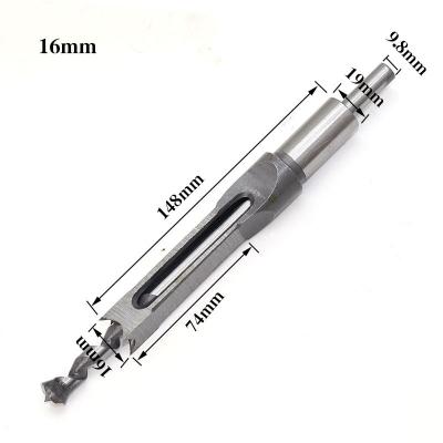 China Drilling 16mm Square Hole Mortiser Drill Bit Chisel Woodworking Mortising Drill For DIY Woodworking Electric Drill Tools for sale