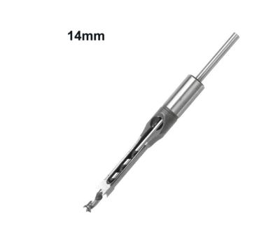 China 1pc 14mm Drilling Twist Drill Bits Woodworking Tools Chisel Wood Drill Bits Square Hole Slotting Right Angle Extended Saw for sale