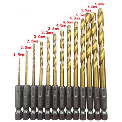 China Metal Drilling Mini Repairing Tool Twist Drill Bit Set Electric Screwdriver Head With Hexagon Handle for sale