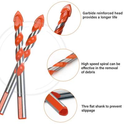 China Construction 5/7 Pcs Set Triangular-Overlord Grip Quality Ceramic Tile Drill Bits Multi-Function Drill Bits Drill Bits Marble Handle for sale