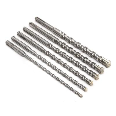 China Concrete Drilling 160mm Metal Drill Bit Double SDS Plus Slot Masonry Hammer Head Tool 5-16mm High Speed ​​White Steel Wrench For Electrical Drills for sale