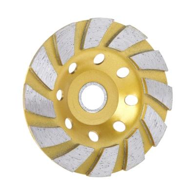 China For Cutting High Frequency Diamond Cup Wheel 12 Segments Granite Marble Tile 100mm Diamond Grinding Wheel for sale