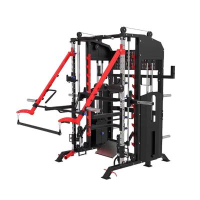 China Universal Adjustable Gym Press Bench Rack Blacksmith Squat Machine Multi Power Distribution Functional for sale