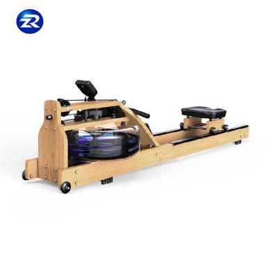 China Eco-friendly Foldable Wooden Indoor Home Gym Water Rowing Machine Water Rowing Machine Equipment Water Fitness Display for sale