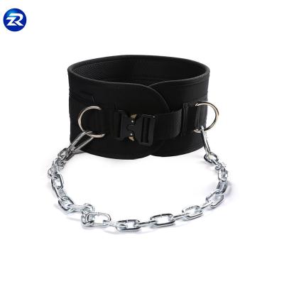 China Wholesale Use Sports Workout Power Pull Up Fitness Equipments Workout Weightlifting Dip Custom Nylon Belt With Chain Buckle for sale