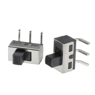 China 1P2T SS12D11 Right Angle Inverter 3PIN 1P2T Handle 5MM PITCH 4.7MM High Slide Switch SS12D06 for sale