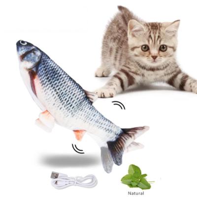 China Viable Luminous Electric Jumping Dancing Pet Cat Toy Moving Fish Electric Pet Rubbery Catnip Fish Catnip Toy for sale