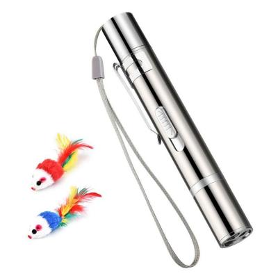 China Laser Red Pointer USB Rechargeable Led Cat Hunter Interactive Toy with Viable Patterns and UV for sale