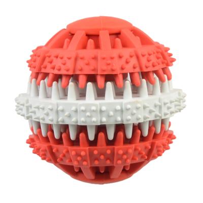 China Soft Viable Toy Teeth Toothbrush Cleaning Interactive Rubber Toy Rubber Dog Ball Pet Dog Chewing Toy Training Pet Supplies for sale