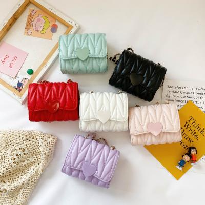 China Fashion Children's Embroidered Thread Bag Chain Mini Korean Version One Shoulder Baby Girl Princess Change Accessory Bag for sale