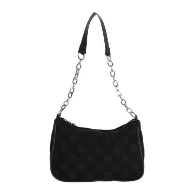 China The other lattice style winter 2022 autumn women's small fashion bag women's single shoulder armpit single western bag square bag for sale