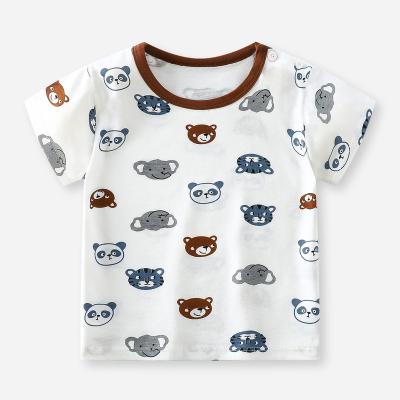 China 2022 Summer New Children's Solid Color Tops Baby Kids Cotton Short Sleeve Anti-Shrink Girls Boy's T-Shirt for sale