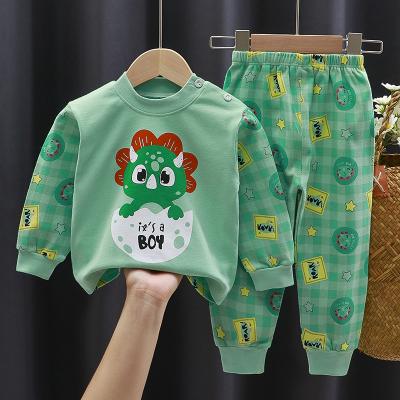 China Breathable Kids Pajamas Sleepwear Homewear Long Sleeve Soft Autumn Children's Cotton Suit for sale