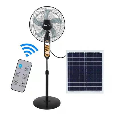 China Project Direct Sales Foldable Fan Solar Power Stand Solar Rechargeable Fan With Remote Control For Outdoor for sale