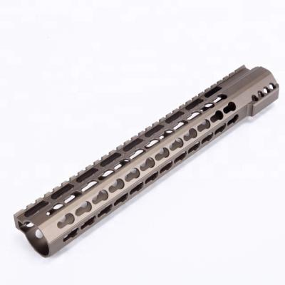 China Outdoor Sports Free Float Handguard Tan Color Oxidation AR15 Keymod 223 308 Hunting Accessories for sale