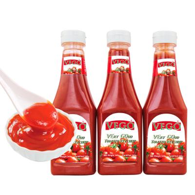 China Cooking Tomato Ketchup Seasoning Puree 340g With Plastic Bottle Popular Size for sale