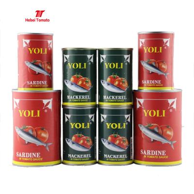 China Top Grade Canned Tinned Fish Canned Sardine / Mackerel In Tomato Sauce / Oil / Brine 125G 155G 425G for sale