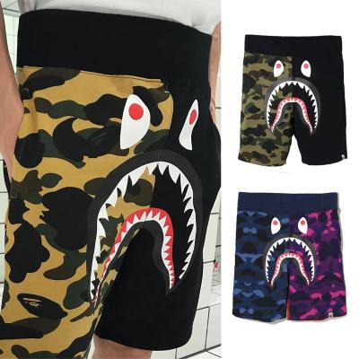 China High Quality Anti-Wrinkle Wholesale Bape Camouflage Shark Shorts Mens Cotton Shorts for sale