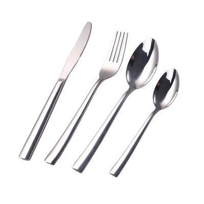 China Sustainable Durable Cutlery Stainless Steel Silverware Flatware Set For Restaurant for sale