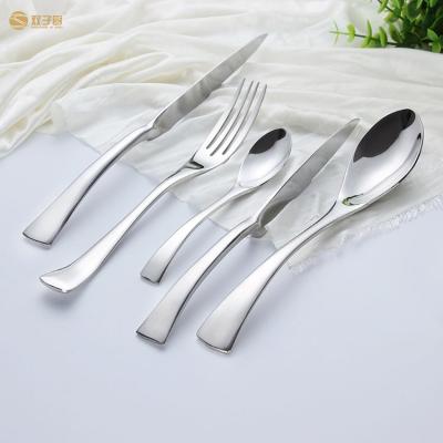 China Viable Elegant Silverware Set Stainless Steel Dinner Cutlery Set Flatware For Wedding for sale