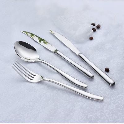 China Sustainable 4 Piece Cutlery Set Stainless Steel Silverware Knife Spoon for sale