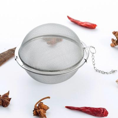 China Sustainable Ball Shape Tea Accessories 18/8 Stainless Steel Metal Mesh Tea Infuser for sale