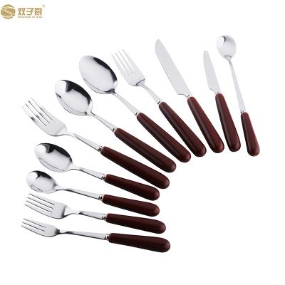 China Ceramic Handle Kids Cutlery 12pcs Cutlery Set 7 Viable Colors for sale