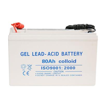 China Please see details page cheap long lasting deep cycle 12V 80Ah sealed lead acid gel battery GEL solar system battery for sale