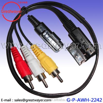 China Automotive 30 Pin Female Mitsumi Connector Adapter RCA Audi Stereo Wire Harness for sale