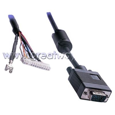 China Home Appliance 20276 26AWG VGA 15 Pin Digital Tuner Adapter 10 Pin Connector Cable Assembly for sale