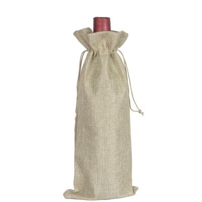 China Wedding Favor 12 PCS Burlap Wine Bags With Drawstring Wine Blind Sampler Bag Plus 12 Number Sticker Bonus For Sample Blind And Travel for sale