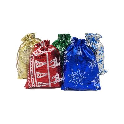 China Yiwu Hot Dacron Gift Bags Advent Calendar Decorations Five Kinds Color Can Choose For Countdown Boys And Girls Gift Hanging Bags for sale