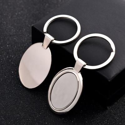 China Europe simple and creative keychain gift men size hanging stainless steel keychain pendant custom LOGO lettering for sale