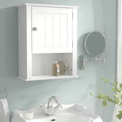 China Modern High Quality White Wall Mounted Bathroom Cabinet Shelf for sale