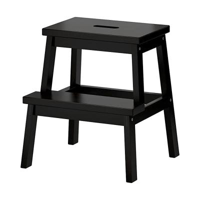 China Modern Home Indoor Black White Solid Wood Stool Stage For Kid for sale