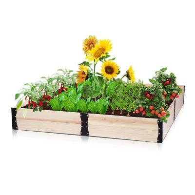 China CLASSIC Outdoor Wooden Raised Garden Bed Planter Box Kit For Growing Fruit Vegetable Flower for sale