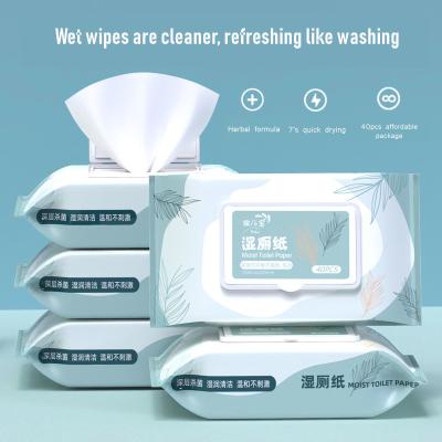 China Organic Flushable Tip Wipes Wood Pulp Flushable Blank Comfortable Toliet Paper for sale