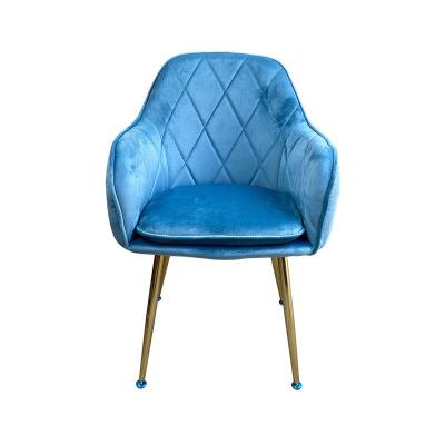 China Custom Colorful Comfortable Hotel Restaurant Fabric Chair Stainless Steel Legs Velvet Upholstery Living Room Sofa Chair for sale