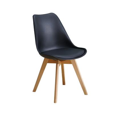 China Morden Tulip Chair Wholesale Cheap Dining Room Chairs Home Furniture Plastic Wood Legs for sale