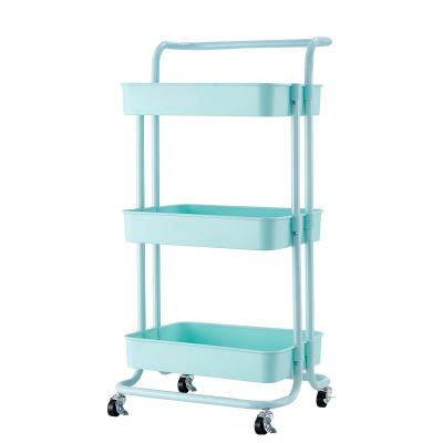 China Modern 3 Tier Modern Cheap Price Custom Metal Shoe Cabinet Shoe Racks with Handles and Roller Wheels for sale