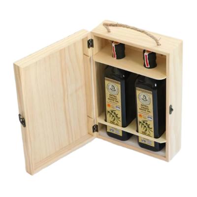 China High Quality Recycled Materials Vintage Wine Display Bottle Packaging Gift Box With Lid for sale