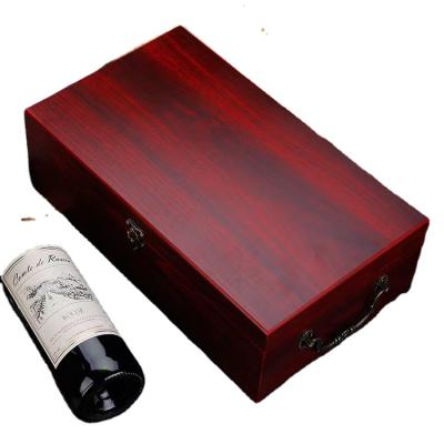 China Materials Factory Recycled Simple Packaging Wine Bottle Gift Package Wood Box Luxury Wine Gift Box for sale