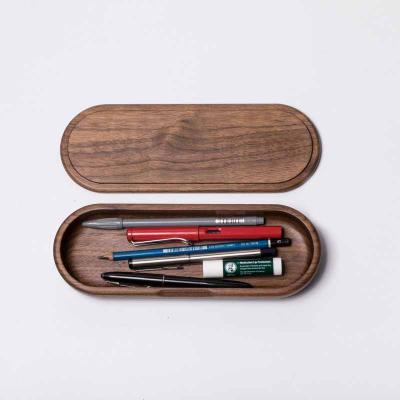 China Small Handmade Rustic Keepsake Pen Set Wood Jewelry Box Packaging with Custom Logo for sale