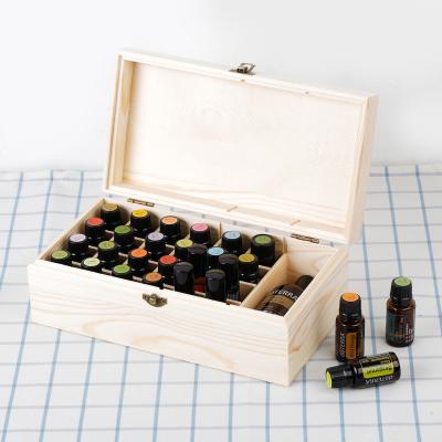 China Large Bulk Case Organizer Slid Lid Essential Oil Bottle Wooden Box Handmade Storage Box for sale