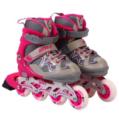 China PU Wholesale Price Roller Skate Shoes With Led Light For Kids for sale