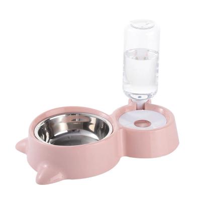 China New Design Pet Food Automatic Pet Water Feeder Stainless Steel Automatic Pet Bowl Wholesale Custom Water Feeder for sale