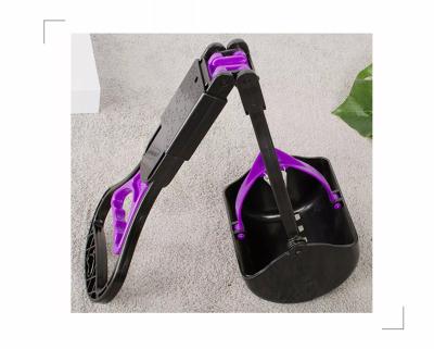 China Viable Wholesale Foldable Long Handle Doggie Easy Poo Poo Pick Up Pooper Scooper Pet Cleaning Tool Dog Toilet for sale