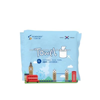 China Clean Non Woven Cotton Travel Towels Facial Make Up Remover Disposable Face Towel for sale