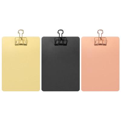 China Office Stationery A4 Cover Metal Clipboard Aluminum Folder with Ring Binder for sale